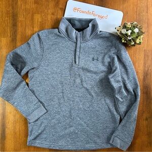 Under Armour Quarter-Zip Performance Pullover | Men’s M | Heather Gray |ColdGear
